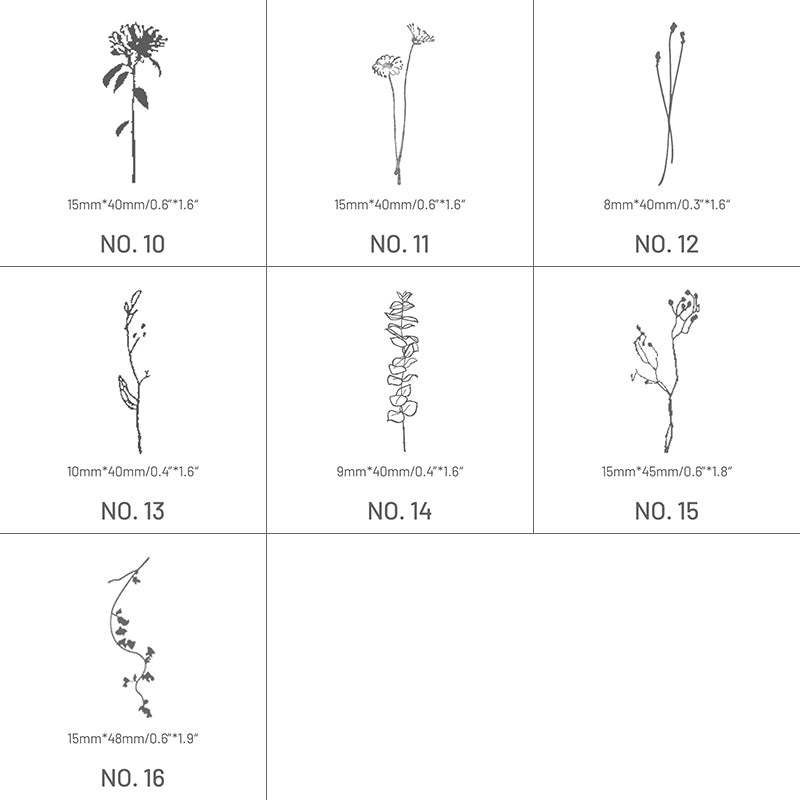 Stamprints Log Series Literary Plants Rubber Stamp 6