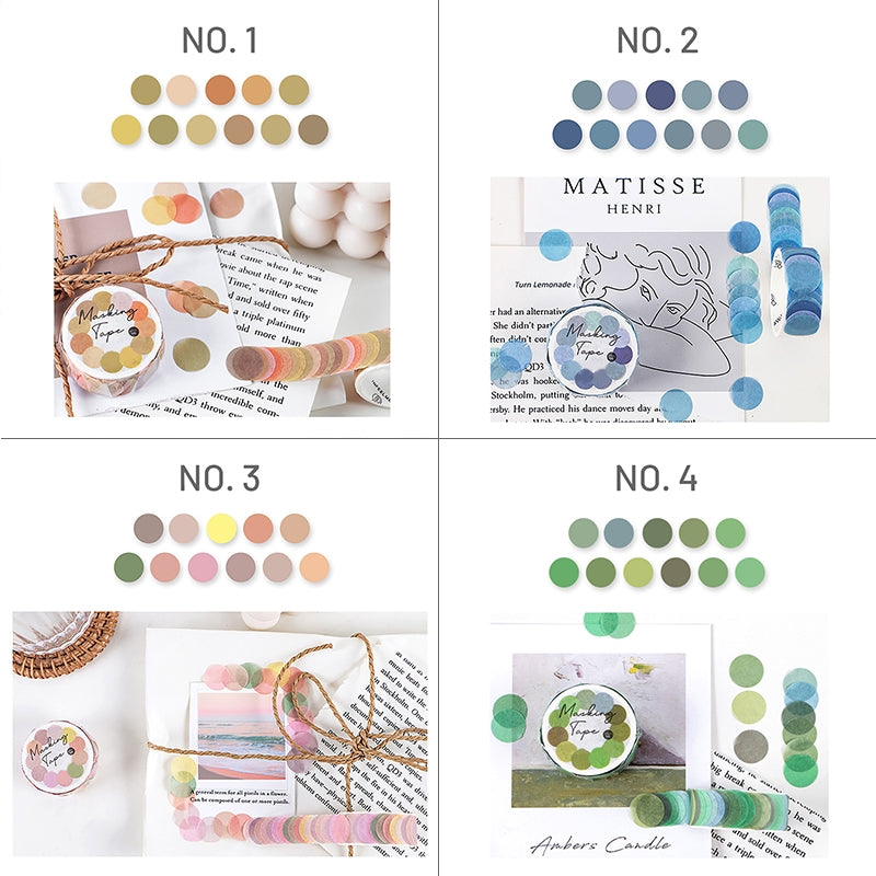 Morandi Color Big Dot Decoration Washi Sticker 5