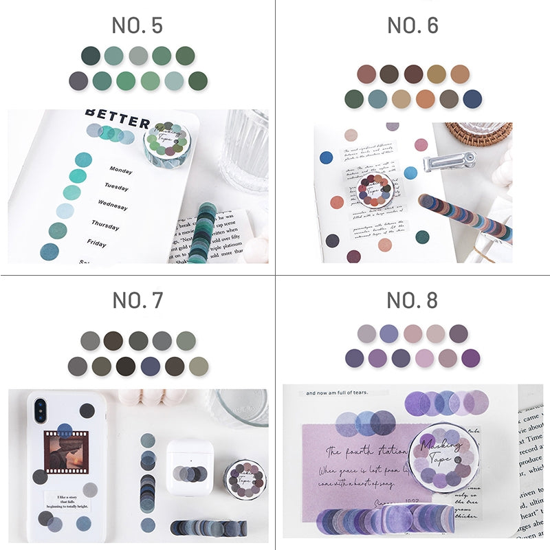 Morandi Color Big Dot Decoration Washi Sticker 6
