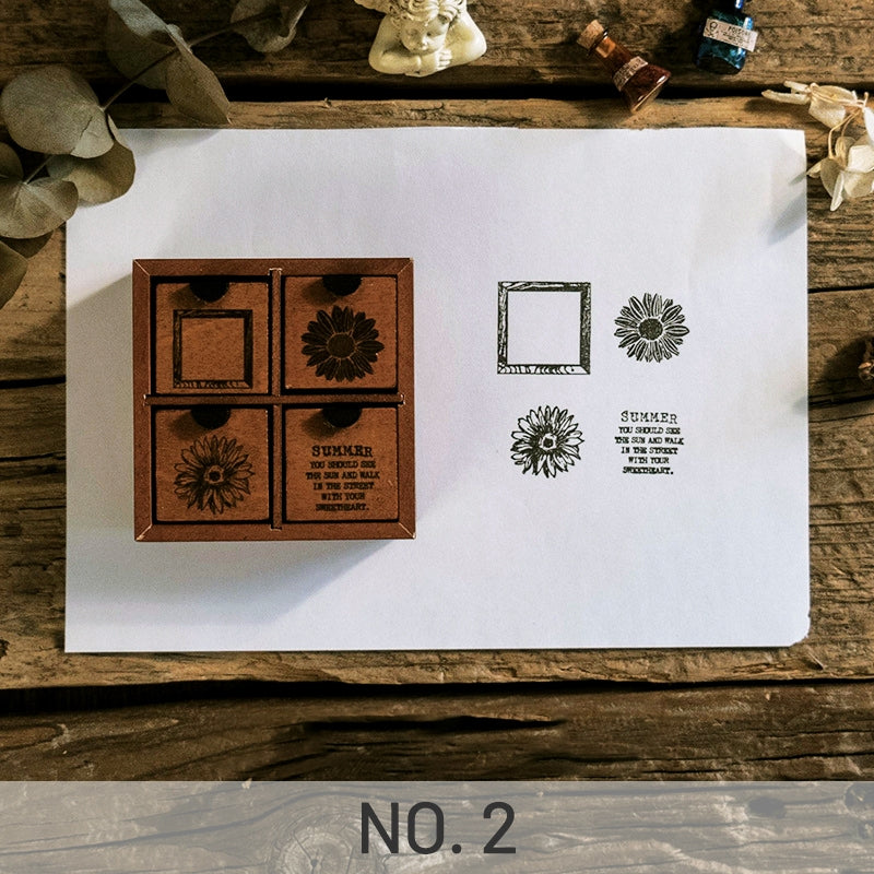 Stamprints Plant and Border Rubber Stamp Set 5