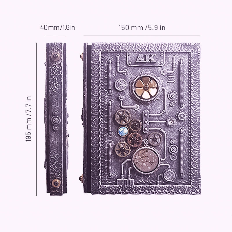 Stamprints Vintage Journal with Embossed Steampunk 3