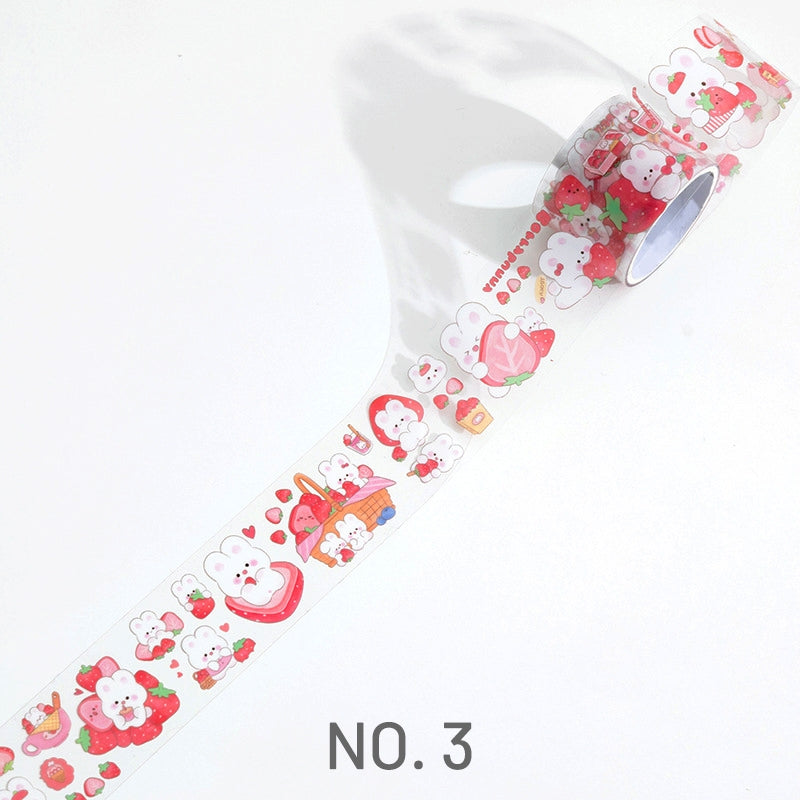 Strawberry Bunny Battle Series Tape Journal Stamprints 6