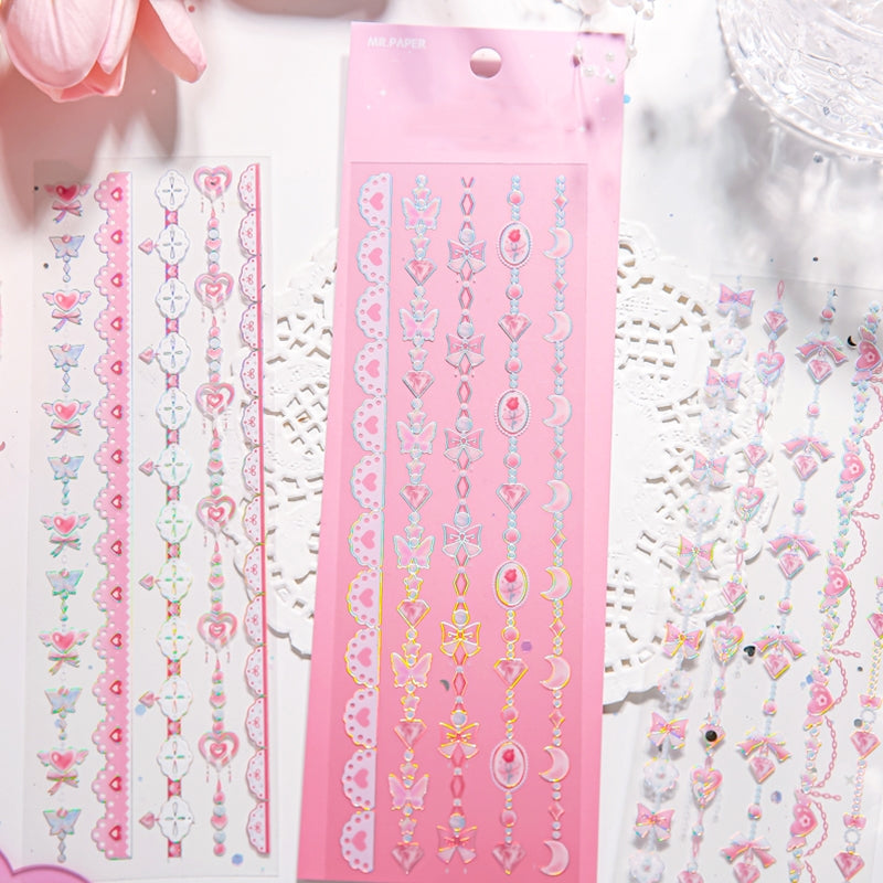 Throbbing Love Relief Hot Stamping Rose Butterfly Stickers b