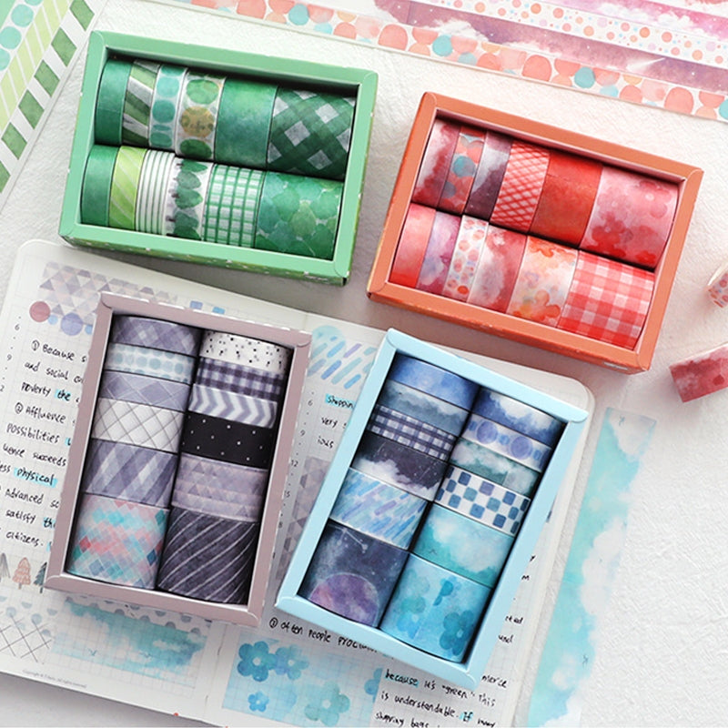 Basic Washi Tape Set - Sky, Forest, Plaid 1