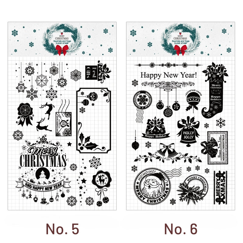 Transparent Christmas Silicone Rubber Stamp sku-3