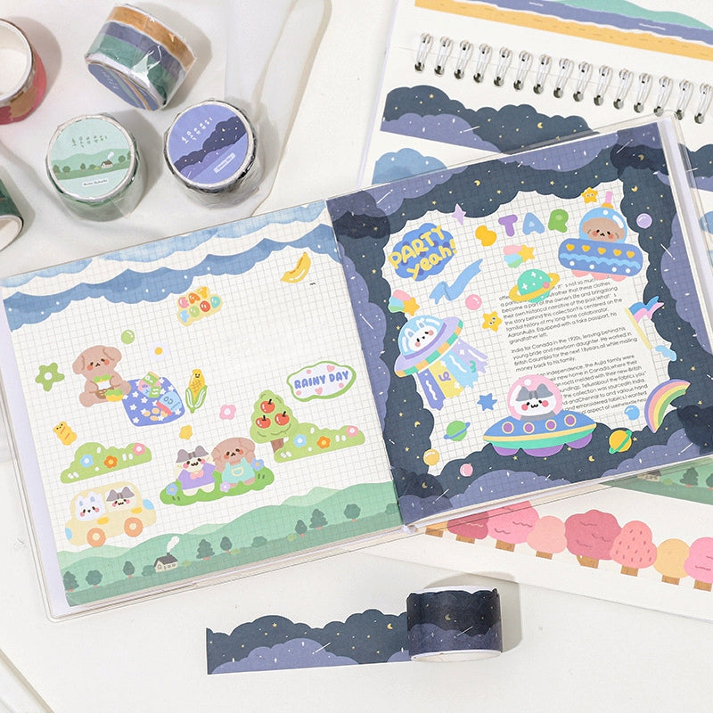 Vegetation Leisure Series Tape Journal  Stamprints 1