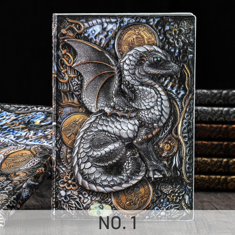 Vintage Dinosaur Art Relief Notebook sku-1