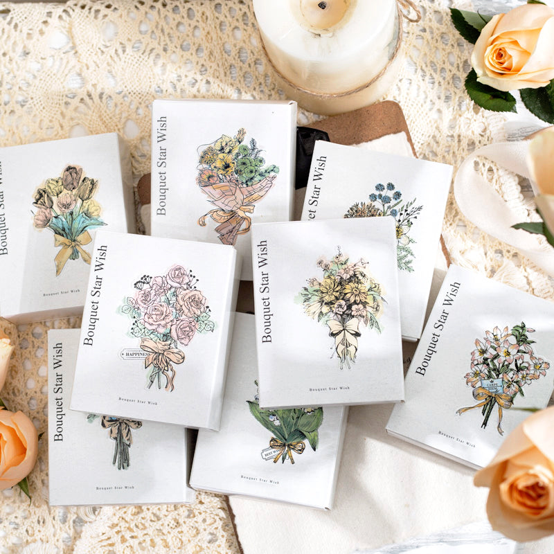 Vintage Romantic Bouquet Wooden Rubber Stamp a