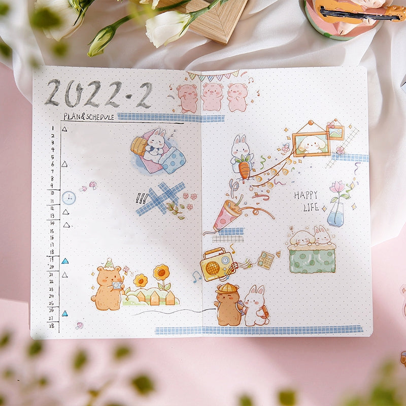 Wonderful Town Cute Animals PET Stickers b