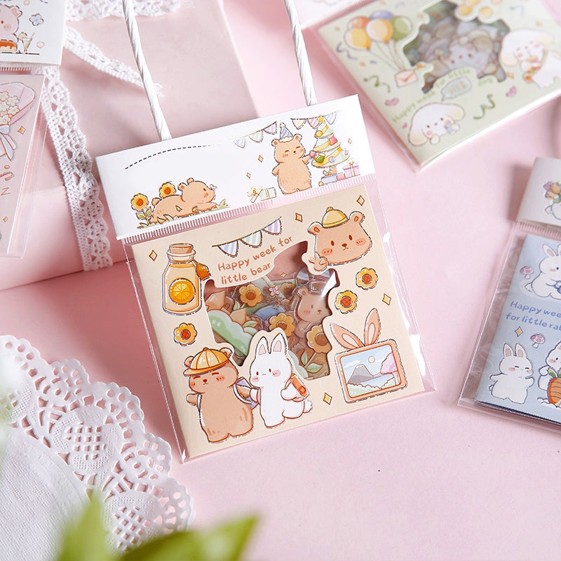 Wonderful Town Cute Animals PET Stickers b2