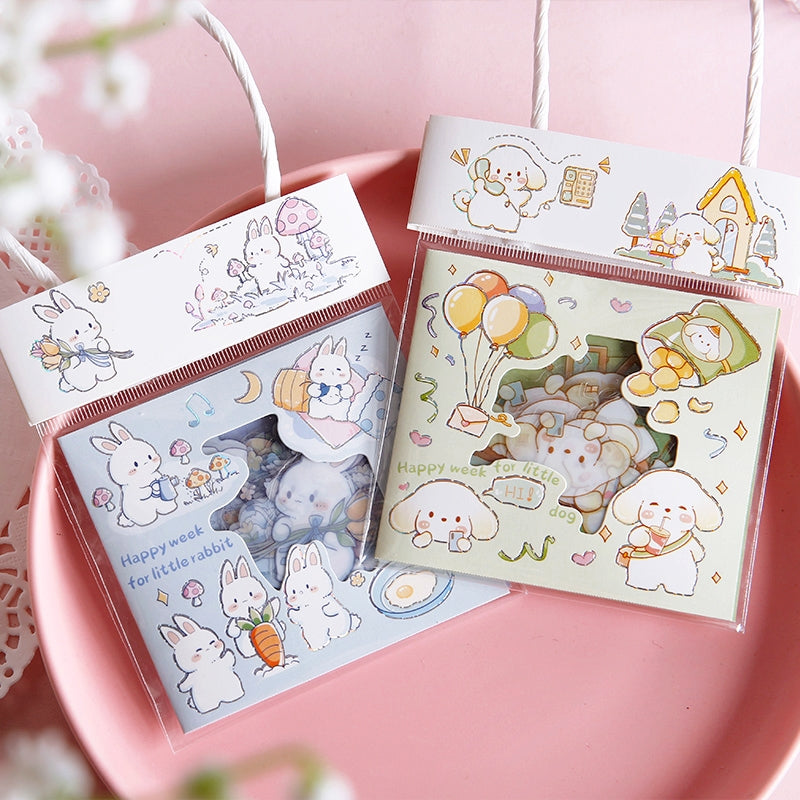 Wonderful Town Cute Animals PET Stickers b4