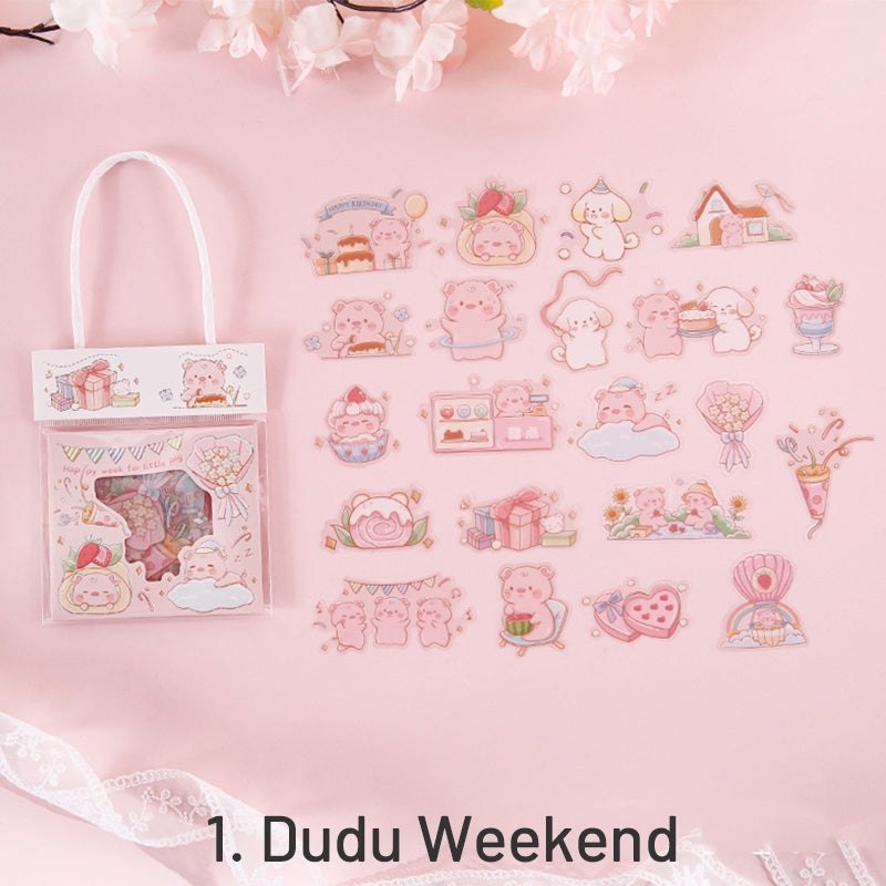 Wonderful Town Cute Animals PET Stickers sku-1